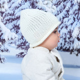 Baby Woolen Knitted Hat Love Mom Slogan Outdoor Winter Warm Hat