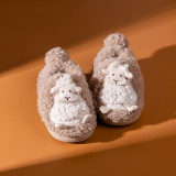 Toddler Kids Cartoon Cute Sheep Cotton Winter Warm Home Non-slip Lamb Shoes