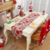 Christmas Dining Santa and Deer Woven Table Runner Christmas Home Decor