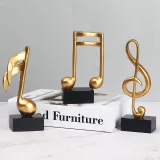 Home Musical Note Ornament Desktop Craft Ornament Resin Figure Statue