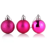 Merry Christmas 24 Pieces 8cm Frosted and Matte Christmas Tree Ornaments Hanging Balls Decoration