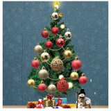 Merry Christmas 100 Pieces 6cm Hollow Out and Matte Christmas Ornaments Balls Decoration