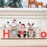 Merry Christmas Handmade LED Light Up Wooden Plate House Christmas Home Ornament Decoration