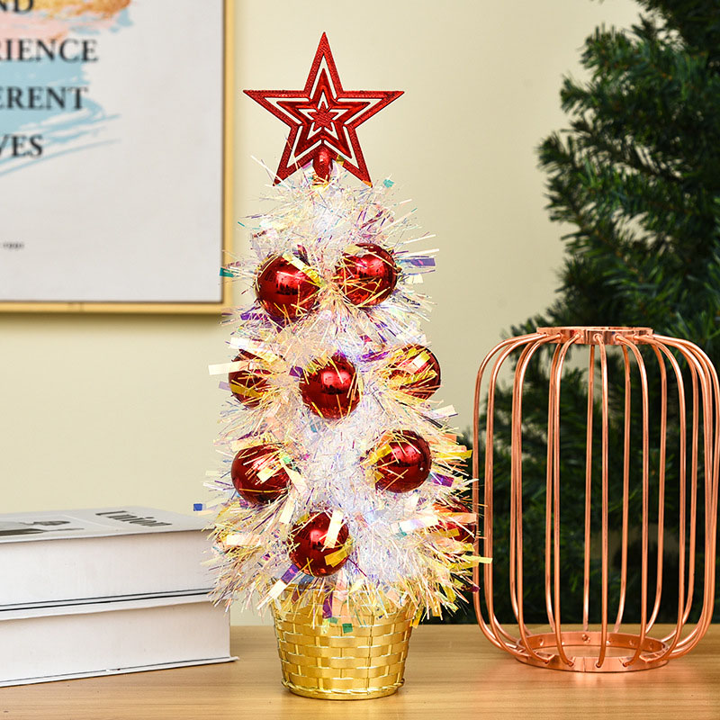 Christmas Basket Xmas Tree with Ball and Streamer Christmas Ornament