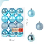 Merry Christmas 24 Pieces 6cm Matte Christmas Tree Ornaments Hanging Balls Decoration
