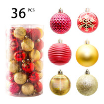 Merry Christmas 36 Pieces 6cm Colorful Christmas Hanging Ornaments Balls Decoration