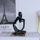 Home Ornament Abstract Thinker Resin Craft Desktop Figure Statue