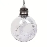 Merry Christmas3 Pieces 8cm Transparent Snowflake Christmas Tree Ornaments Hanging Balls Decoration