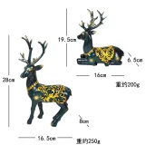 Home Ornament 2 Pieces Elk Desktop Craft Ornament Figure Statue