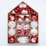 Merry Christmas 70 Pieces Christmas Tree Ornaments Hanging Balls and Stars Decoration
