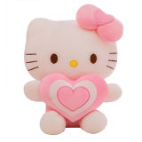 Soft Stuffed Cartoon Cute Kittens Cat with Heart Toys Plush Doll Gifts