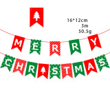 Christmas Banner Hanging Flag Santa Claus and Snowman Christmas Party Decor