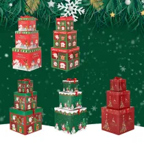 Merry Christmas 3 Size Christmas Gift Box Christmas Party Decoration