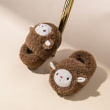 Toddler Kids Cartoon Lamb Cotton Winter Slipper Warm Home Furry Shoes