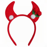 Merry Christmas Red Antlers Headband Christmas Gift Decoration