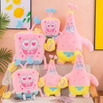 Soft Stuffed Cartoon Pink Starfish Toys Plush Doll Gifts