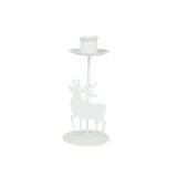 Christmas Metal Reindeer and Xmas Tree Candlestick Christmas Home Ornament Decoration