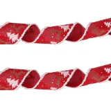 Merry Christmas Stripd Linen Ribbon Christmas Party Decoration