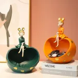 Home Heart Bubble Girl Storage Ornament Desktop Craft Ornament Figure Statue