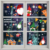 Christmas 6 Pieces Gnome and Snowflake Window Mural Sticker Christmas Decor