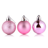Merry Christmas 24 Pieces 8cm Frosted and Matte Christmas Tree Ornaments Hanging Balls Decoration