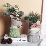 Home Plants Garden Ornament Animals Resin Craft Desktop Ornament Figure Statue