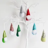 Christmas 7 Pieces Sequins Gnome Christmas Ornament Decoration