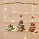 Christmas 3 Pieces Snowflake Christmas Tree Shaped Christmas Ornament Decoration
