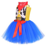 Cowboy Toy Story Halloween Cospaly Carnival Party Kids Princess Ballet Tutu Dress Costume Woody Dress
