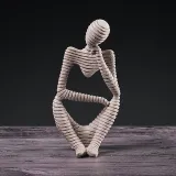Home Ornament Abstract Thinker Resin Craft Desktop Ornament Figure Statue