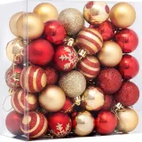 Merry Christmas 24 Pieces 6cm Christmas Ornaments Hanging Balls