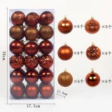 Merry Christmas 36 Pieces Matte Christmas Tree Ornaments Hanging Balls Decoration
