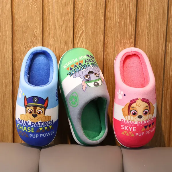 Toddler Kids Cartoon Puppy Dog Cotton Plush Winter Shoes Home Slipper