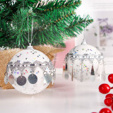 Merry Christmas Tassel Foam Sequins Christmas Tree Ornaments Hanging Balls Decoration