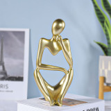 Home Ornament Abstract Thinker Resin Craft Desktop Figure Statue
