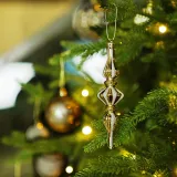 Merry Christmas 100 Pieces Snowflake Christmas Tree Ornaments Hanging Balls Decoration
