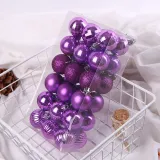 Merry Christmas 36 Pieces 4cm Frosted and Matte Christmas Tree Ornaments Hanging Balls Decoration