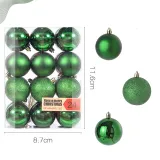 Merry Christmas 24 Pieces 4cm Christmas Tree Ornaments Hanging Balls Decoration