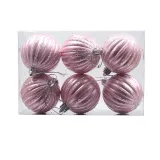 Merry Christmas 6 Pieces 6cm Matte and Frosted Christmas Balls Home Party Decoration