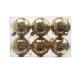 Merry Christmas 6 Pieces 6cm Matte and Frosted Christmas Balls Home Party Decoration