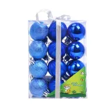 Merry Christmas 24 Pieces 4cm Frosted and Matte Christmas Tree Ornaments Hanging Balls Decoration