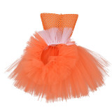 2 PCS Zootopia Fox Costume Halloween Cospaly Carnival Party Toddler Girls Tutu Dress Sleeveless With Headband