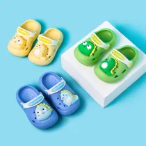 Toddler Kids Cartoon Cute Dinosaurs Flat Beach Non-slip Summer Slipper Sandals