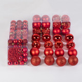 Merry Christmas 93 Pieces 6cm Christmas Tree Ornaments Hanging Balls Decoration