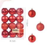 Merry Christmas 24 Pieces 4cm Christmas Tree Ornaments Hanging Balls Decoration