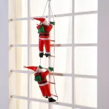 Christmas Santa Claus Climbing the Ladder Christmas Ornament Decoration