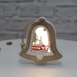 Christmas LED Light Up Christmas Tree and Bell Ornament Decoration