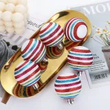 Merry Christmas 6 Pieces 6cm Painted Christmas Tree Ornaments Hanging Balls Decoration