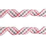 Merry Christmas Plaid Linen Ribbon Christmas Tree Christmas Party Decoration