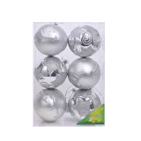 Merry Christmas 6 Pieces 6cm Stars Painted Christmas Tree Ornaments Hanging Balls Decoration